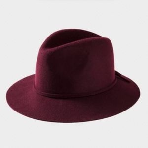 Banana Republic Burgundy Wool Panama Hat